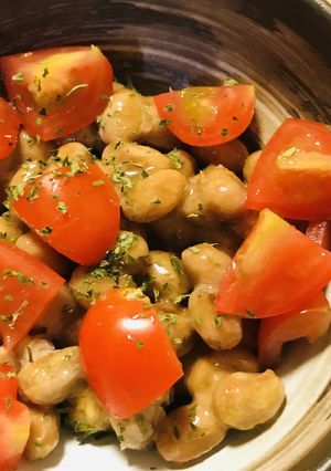 毎日の納豆●プチトマト&ゆず果汁-レシピのメイン写真