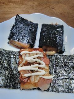 お好み焼き餅(磯辺焼き)-レシピのメイン写真