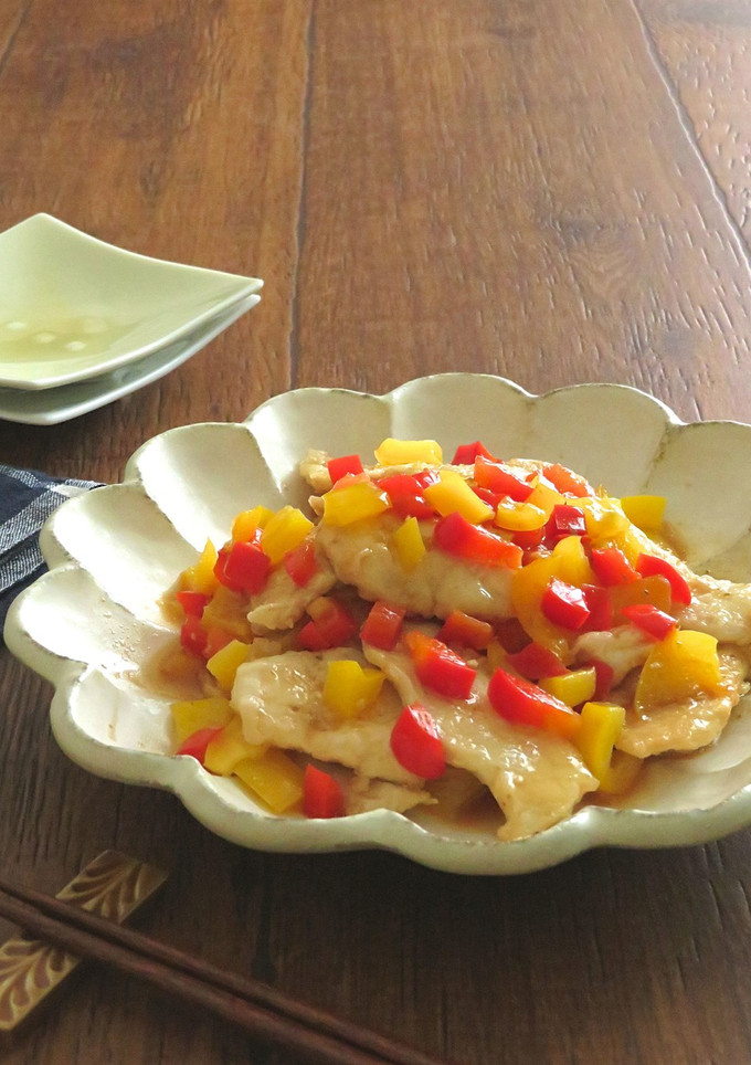 鶏むね肉とパプリカのゆずこしょう炒め-レシピのメイン写真