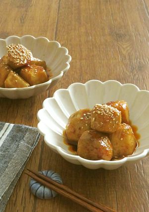 コチュジャン味でご飯が進む☆里芋の揚げ煮-レシピのメイン写真