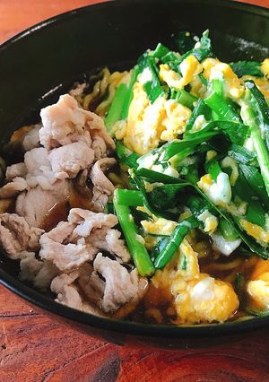 ニラ玉のせ!にんにくスタミナラーメン-レシピのメイン写真