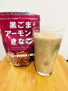 黒ごまアーモンドきなこバナナ豆乳ドリンク-レシピのメイン写真