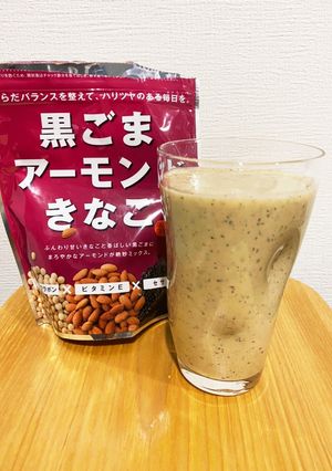 黒ごまアーモンドきなこバナナ豆乳ドリンク-レシピのメイン写真