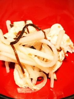 さっぱり鶏むね肉と大根の塩昆布梅肉和え-レシピのメイン写真