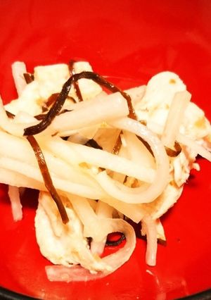 さっぱり鶏むね肉と大根の塩昆布梅肉和え-レシピのメイン写真