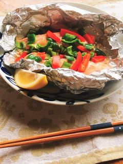 柚子こしょうで!鮭のホイル焼き-レシピのメイン写真