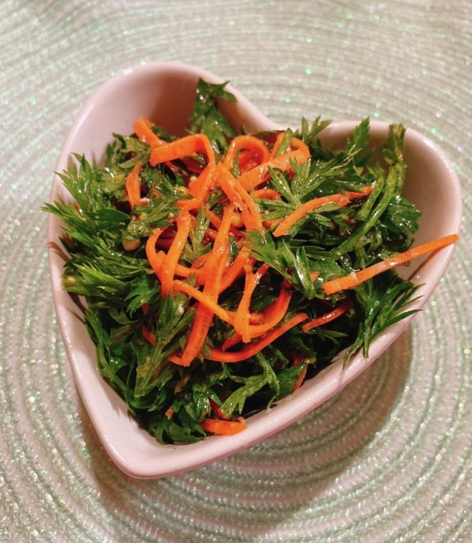 ☆新鮮な人参で♪人参の葉っぱのサラダ☆ by みさこママ