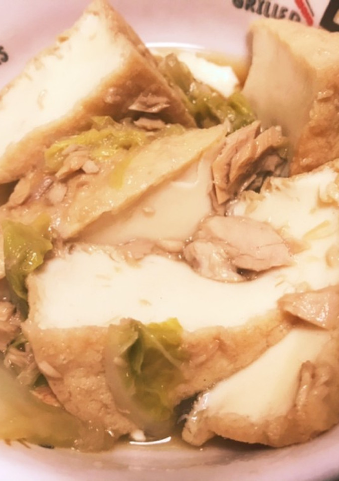 白菜と厚揚げとツナの煮物-レシピのメイン写真