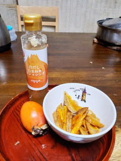 白だしたまねぎドレッシングで柿サラダ-レシピのメイン写真
