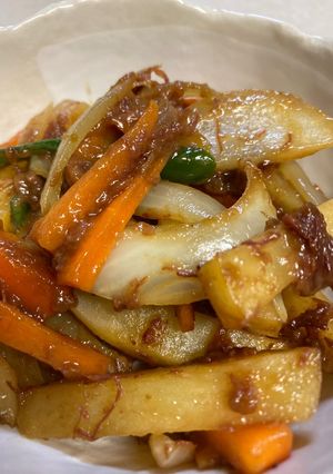 じゃがいもとコンビーフのカレー炒め-レシピのメイン写真