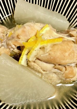 黄金スープ!柚塩でさっぱり手羽元♡-レシピのメイン写真