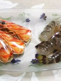 車海老の刺身・お頭塩焼き-レシピのメイン写真