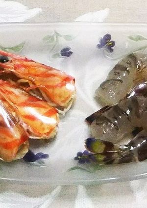 車海老の刺身・お頭塩焼き-レシピのメイン写真
