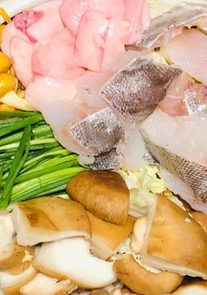 キノコと野菜がたっぷり！タラと白子寄せ鍋-レシピのメイン写真