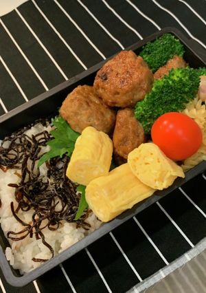 豚ハンバーグ弁当　2020/11/12-レシピのメイン写真