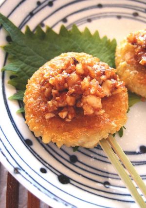 焼きキヌアがんもどきナッツ味噌のせ-レシピのメイン写真