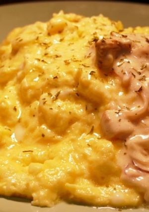 ふわふわオムライス　あんず茸のソース-レシピのメイン写真