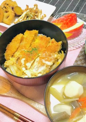 今夜のメインはカツ丼♬野菜たっぷりご飯-レシピのメイン写真