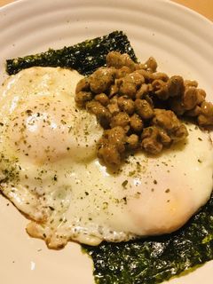 毎日の納豆●海苔&目玉焼き添え-レシピのメイン写真