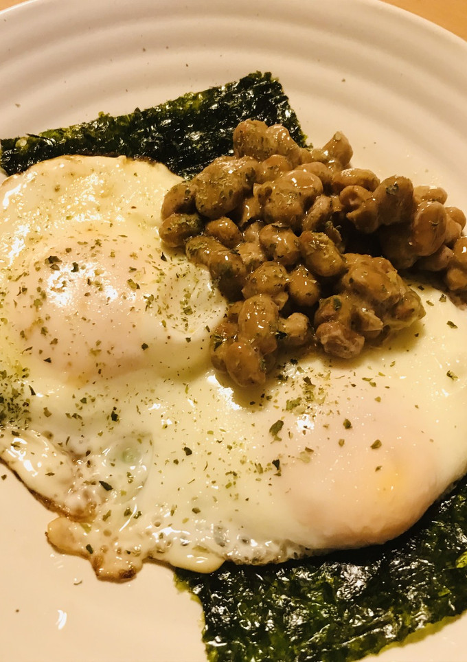 毎日の納豆●海苔＆目玉焼き添え-レシピのメイン写真