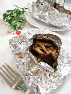 トースター簡単バタポンきのこのホイル焼き-レシピのメイン写真