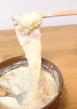 濃厚♡ベーコンと切り餅のクリーム煮-レシピのメイン写真