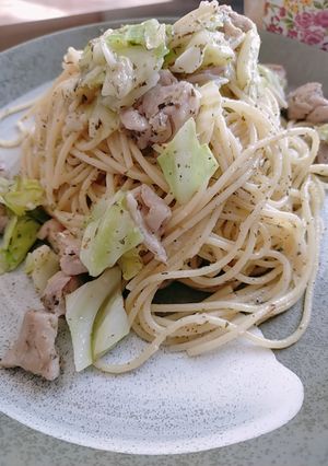 簡単!!バジルペペロンチーノ-レシピのメイン写真