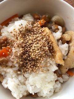 納豆と鳥南蛮漬けの混ぜご飯-レシピのメイン写真