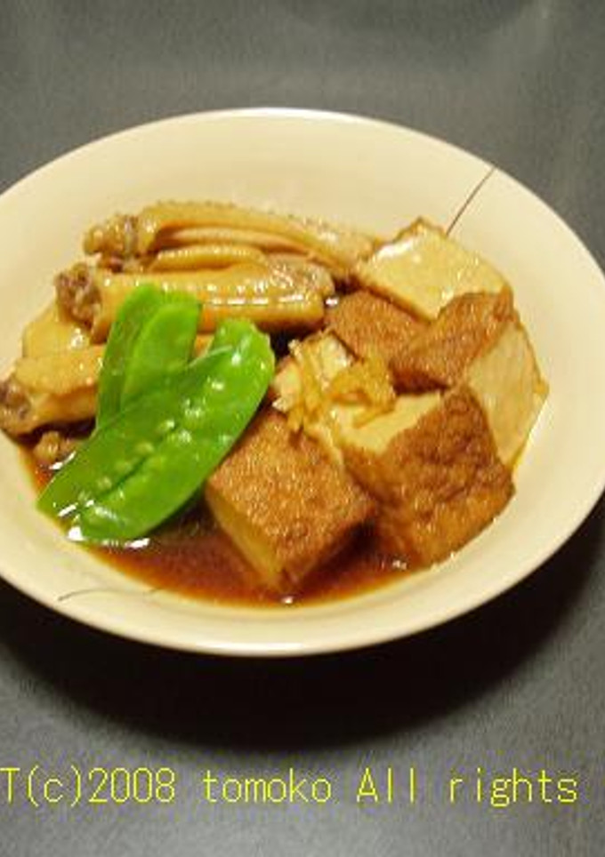 厚揚げと鶏手羽肉の煮物-レシピのメイン写真