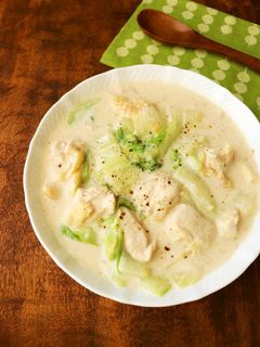 ナツメグ香る☆鶏むね肉と白菜のクリーム煮-レシピのメイン写真