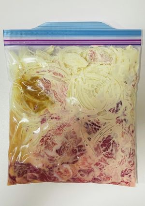 【下味冷凍】豚コマの味噌マヨ炒め-レシピのメイン写真