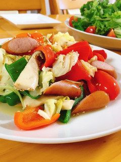 たっぷり野菜とウインナーの旨塩炒め-レシピのメイン写真