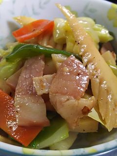 キャベツとタケノコの野菜炒め-レシピのメイン写真