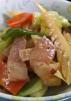 キャベツとタケノコの野菜炒め-レシピのメイン写真