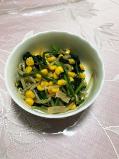 ☆ほうれん草とコーンのバター醤油炒め☆-レシピのメイン写真