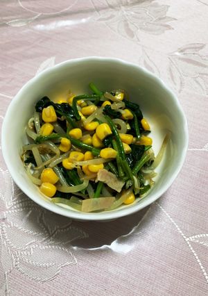 ☆ほうれん草とコーンのバター醤油炒め☆-レシピのメイン写真