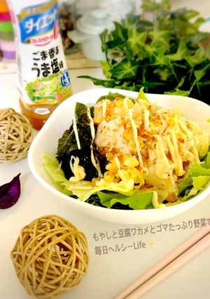 残り野菜で彩り簡単 豆腐もやしサラダ✨-レシピのメイン写真