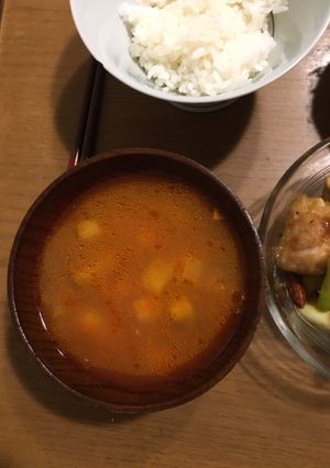 ケチャップで簡単！ズッキーニトマトスープ-レシピのメイン写真