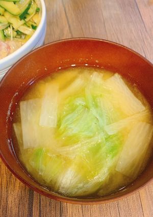 レタスと大根のお味噌汁-レシピのメイン写真