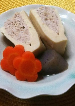 高野豆腐の肉詰め炊き合わせ-レシピのメイン写真