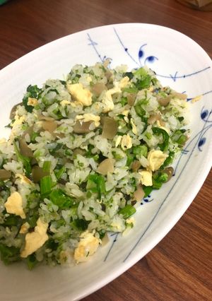 高菜と菜の花チャーハン-レシピのメイン写真