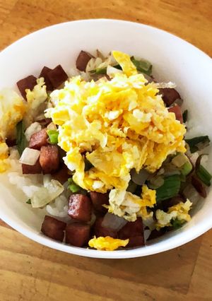 野菜とスパムのスパム丼-レシピのメイン写真