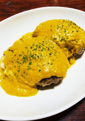 カレーソースハンバーグ-レシピのメイン写真