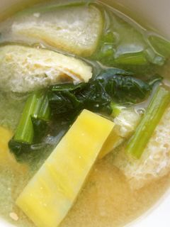 小松菜・さつま芋のお味噌汁♪-レシピのメイン写真