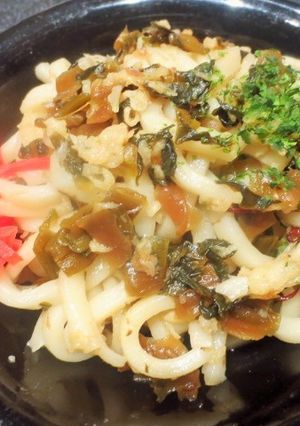 超簡単！ザーサイと揚げ玉の混ぜうどん-レシピのメイン写真