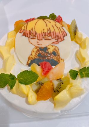 鬼滅の刃☆善逸☆キャラケーキ-レシピのメイン写真
