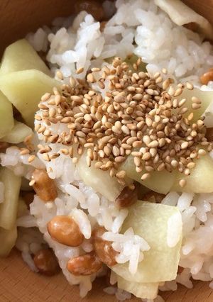 納豆とハヤトウリのシンプルご飯-レシピのメイン写真