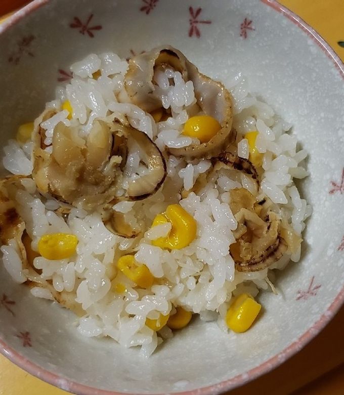 簡単！ホタテ珍味とコーンの炊き込みご飯 by ⭐つきあかり