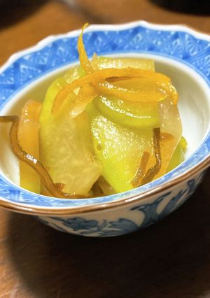 簡単　常備菜✨はやとうりの柚子塩昆布漬け-レシピのメイン写真