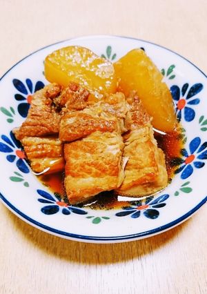 圧力鍋でトロトロ♪豚バラと大根の煮物♪-レシピのメイン写真